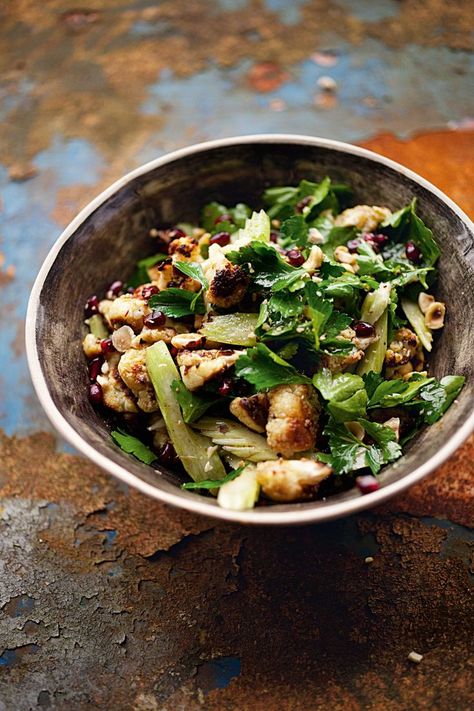 Hazelnut Salad Recipes, Ottolenghi Salad, Hazelnut Salad, Lean Recipes, Maple Dressing, Fall Salads, Yotam Ottolenghi Recipes, Winter Dinner Party, Ottolenghi Recipes