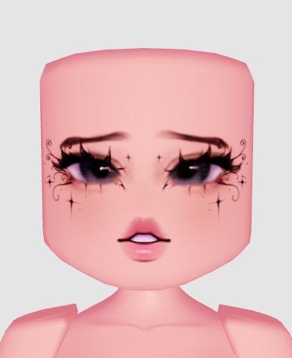 Royal High Dark Fairy, Fairy Markings, Face Markings Anime, Masc Face Combos Royale High, Royale High Custom Face Ideas, Dark Fairy Royale High, Fire Fairy Royale High, Royale High Makeup, Royal High Face Combos