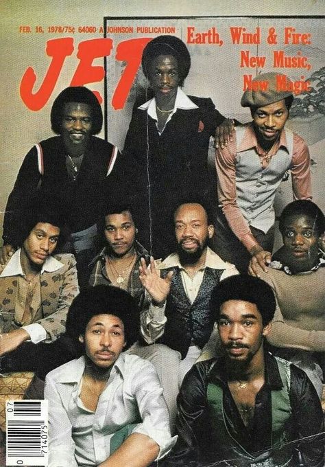 Black Music Artists, Ebony Magazine Cover, Fire Poster, Earth Wind And Fire, Singing Groups, Jet Magazine, Ebony Magazine, Black Magazine, Earth Wind & Fire