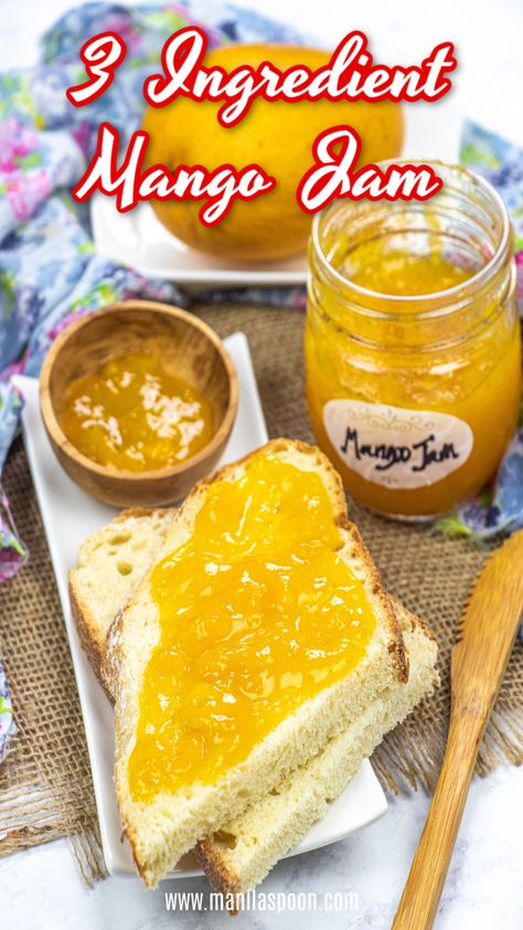 Spread For Bread, Mango Jelly, Mango Dessert Recipes, Mango Pickle, Mango Jam, Jam Recipes Homemade, Mango Dessert, Quick Dessert, Cake Muffins