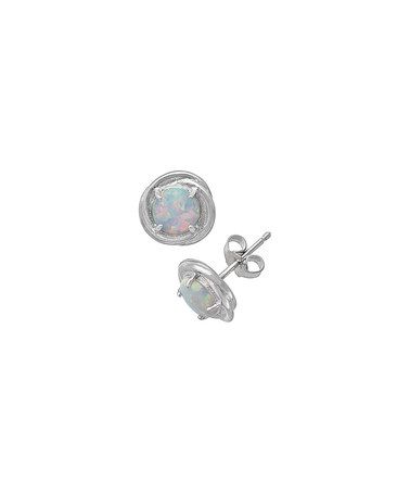 Love this Opal & Sterling Silver Swirl Stud Earrings on #zulily! #zulilyfinds Mens Diamond Stud Earrings, Swirl Earrings, Nickel Free Earrings, Halo Earrings Studs, Sterling Silver Stud Earrings, Mens Silver Rings, Silver Stud Earrings, White Earrings, Sterling Silver Studs