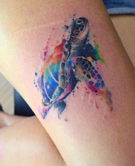 45+ Turtle Tattoo Design Ideas | Art and Design Sea Turtle Watercolor Tattoo, Turtle Watercolor Tattoo, Sea Turtle Watercolor, Sea Turtle Tattoo, Turtle Tattoo Designs, Maori Tattoos, Rainbow Tattoos, Turtle Watercolor, Design Dragon