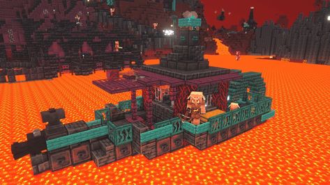 Minecraft Fantasy Build in Crimson Empire Ship Minecraft, Houses Minecraft, Minecraft House Plans, Minecraft Steve, Light Post, Cool Minecraft Creations, Detail Oriented, Minecraft Inspo, Minecraft Survival