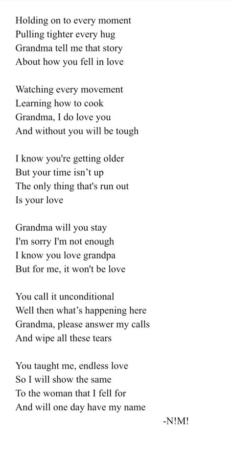 Poem
LGBTQ+
Grandma Poetry About Grandma, Poems About Grandmas, Loosing Grandma, Poem About Losing A Loved One, Missing Grandma In Heaven, Grandma Poems From Grandkids, Poems About Grandma, Losing Grandma Quotes, Losing Your Grandma