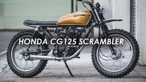 Scars Motorcycles built a killer custom scrambler out of a Honda CG125. Cg125 Custom, Suzuki Ts125, Scrambler Build, Custom Scrambler, Honda Cg125, Honda Scrambler, Honda 125, Tracker Motorcycle, Scrambler Custom