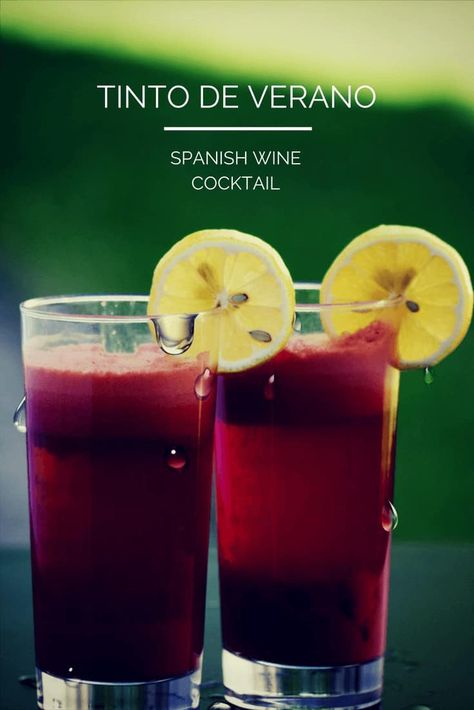 Learn how to make tinto de verano, Spain's "red wine of summer." It's an easy and refreshing alternative to sangria. #spain #recipes #wine #cocktails Easiest Cocktails, Portugal Recipes, Spain Recipes, Spanish Cocktails, Spanish Dinner, Light Cocktails, Easiest Recipes, Summer Drinks Alcohol, Mexican Drinks