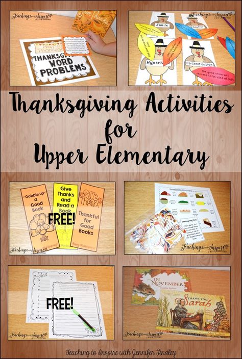 Thanksgiving Activities for Upper Elementary - Lots of Thanksgiving resources and freebies on this post. Thanksgiving School Activities, Thanksgiving Classroom Activities, Thanksgiving Readings, Thanksgiving Math Activities, Activities Elementary, Thanksgiving Lessons, Thanksgiving School, Thanksgiving Writing, Thanksgiving Classroom