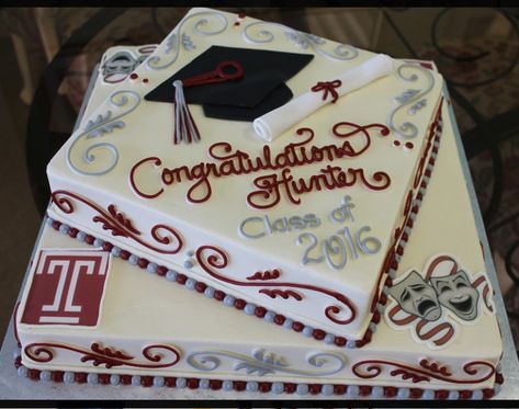 Graduation cake Graduation Sheet Cakes, High School Graduation Cakes, College Graduation Cakes, Graduation Cake Designs, Graduation Party Desserts, Graduation Party Cake, Senior Graduation Party, Boy Graduation, Graduation Party High