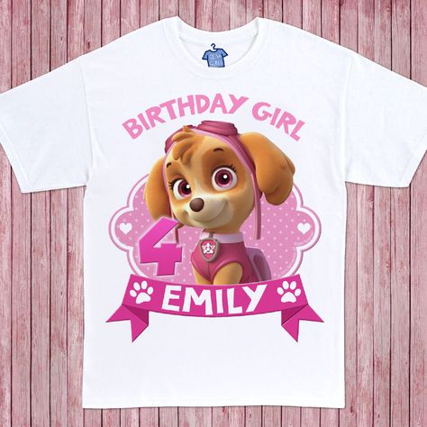 Skye Birthday Shirt Paw Patrol | Etsy Paw Patrol Birthday Party Cake, Paw Patrol Skye Birthday, Free Svg Cricut, Paw Patrol Party Supplies, Sky Paw Patrol, Paw Patrol Birthday Shirt, Paw Patrol Birthday Theme, Paw Patrol Birthday Cake, Paw Patrol Girl