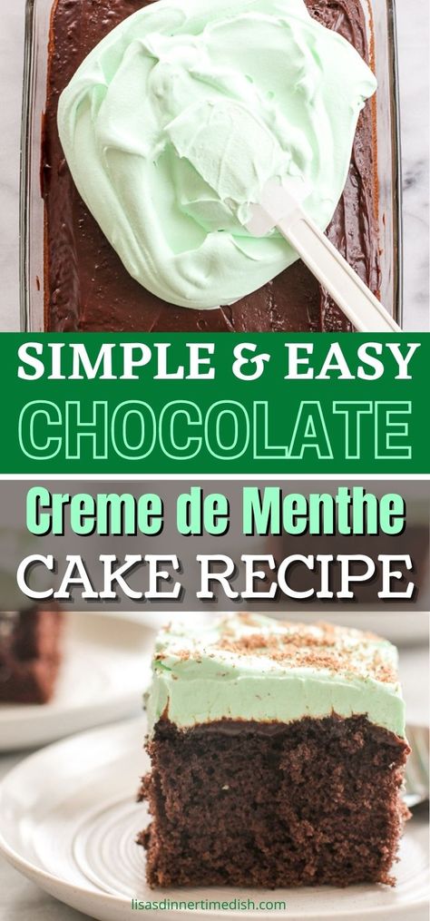 Recipes With Creme De Menthe, Mint Icing For Brownies, Mint Chocolate Ganache, Easy Mint Chocolate Cake, Chocolate Cake With Mint Frosting, Rich And Creamy Mint Chocolate Cheesecake, Chocolate Fudge Topping, Mint Chocolate Desserts, Mint Frosting