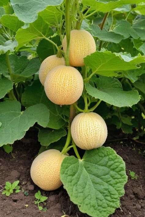 Discover the best tips on how to grow cantaloupe in your own backyard. From selecting the perfect location to nurturing your plants, learn everything you need for a successful harvest. Follow our step-by-step guide to cultivating delicious cantaloupes that are sweet and juicy. Whether you're an experienced gardener or just starting out, these insights will help you master the art of growing this tasty fruit. Trellis For Cantaloupe, How To Grow Melons, Cantaloupe Plant, Cantaloupe Garden, Cantaloupe Growing, Planting Cantaloupe, How To Grow Cantaloupe, Grow Cantaloupe, Professor Sprout