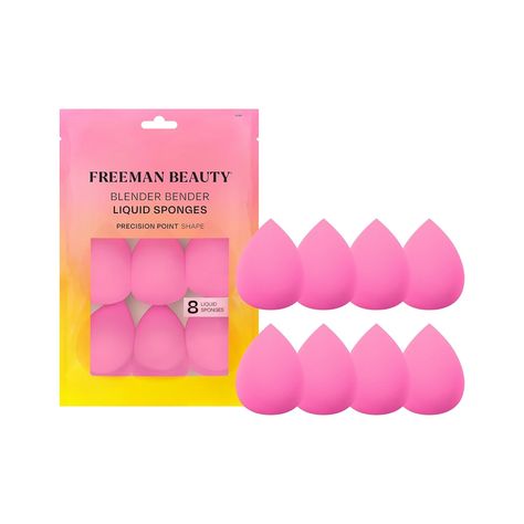 Amazon.com : Freeman Blender Bender Makeup Sponge 8 Count Set, For Liquid & Cream Foundation, Precision Makeup Blending Sponges, For Natural, Buildable Coverage, Vegan, Cruelty-Free, & Latex-Free, Pink Sponge : Beauty & Personal Care Cloud Skin, Sponges Makeup, Face Blender, Makeup Blender Sponge, Face Sponge, Foundation Sponge, Makeup Blending, Makeup Sponges, Makeup Blender