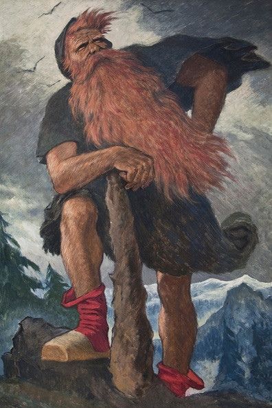 Rübezahl - in the German-Scandinavian lower mythology, the mountain spirit is the master of the gnomes, the embodiment of the mountain bad weather and landslides. Unseen University, German Mythology, Germanic Mythology, Unseelie Court, German Folklore, Fantasy Dress Design, Ancient Ireland, Celtic Warriors, Pagan Art