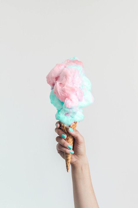 . Pastel Objects Aesthetic, Mexican Paletas, Ice Cream Photoshoot, Cotton Candy Cone, Candy Photoshoot, Candy Cotton, Candy Cone, Fruit Cartoon, Photo Food