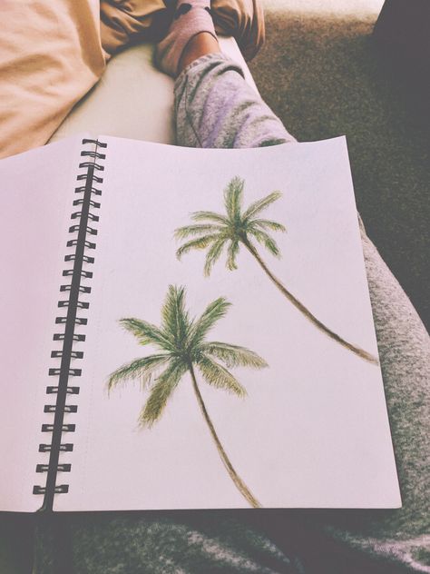 Realistic Palm Tree Drawing, Coconut Tree Sketch, Palm Tree Pencil Drawing, Cartoon Palm Tree Drawing, Palm Tree Ink Drawing, Palmetto Tree Drawing, Trees Drawing, Palm Tree Drawing, Palm Tree Art