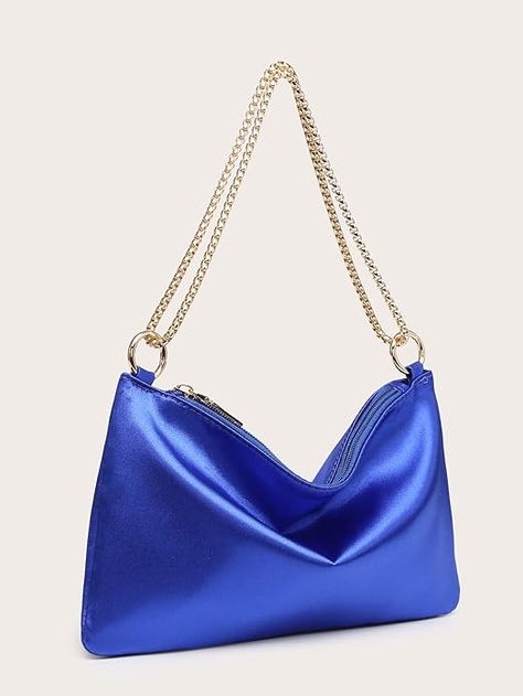 Verdusa Women's Satin Evening Handbag Shoulder Bag Purse, blue Dinner Banquet, Prom Dinner, Blue Handbags, Cool Gifts For Women, Evening Handbag, Party Girl, Bird In Bag, Party Girls, Square Bag