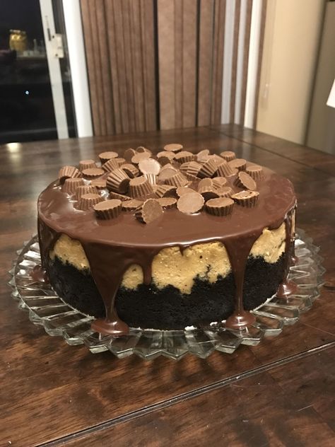 Peanut Butter Chocolate Cheesecake [OC][1334x750] . Cheesecake Pictures, Cake Snapchat, Peanut Butter Chocolate Cheesecake, Cake Snap, Chocolate Peanut Butter Cheesecake, Cake Homemade, Tea Time Food, Homemade Cheesecake, Amazing Food Art