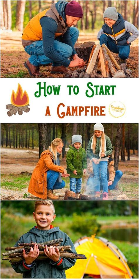 How To Make A Campfire, How To Start A Campfire, Campfire Safety, Campfire Fun, Fire Starters Diy, Live Tree, Things To Keep In Mind, Kid Friendly Trips, Camping With Kids