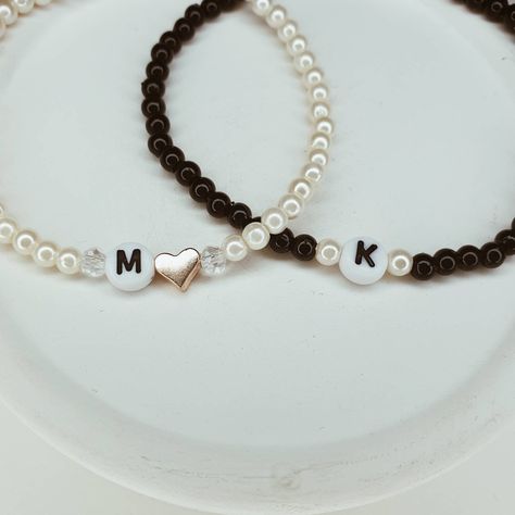 Cute Matching Bracelets For Couples Clay Bead, Bf And Gf Matching Bracelets, Couple Beads Bracelets, Matching Bead Bracelets For Couples, Couple Bracelets Beads, Couple Beaded Bracelets, Beaded Couple Bracelets, Matching Bracelets For Couples, Bracelet Business