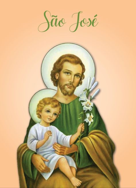 Catholic Wallpaper, Jesus Mother, Sao Jose, Jesus And Mary Pictures, Men's Day, Saint Joseph, Borders And Frames, Holy Family, Catholic Art