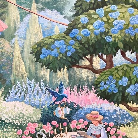 Yuliia Vaihicheva 🇺🇦 on Instagram: "I really want to believe that this fairy-tale World  exists not only in my imagination... ✨🥹

"Secret Garden” fragment 
Paper, gouache 
50*65 cm
.
.
.
#illustration #treehouse #fairytail #fairycore #fairy #gouache #secretgarden #artistsoninstagram #traditionalart" Fairycore Fairy, My Imagination, Fairy Core, Small Wedding, Traditional Art, Fairy Tail, Tree House, Secret Garden, Fairy Tale