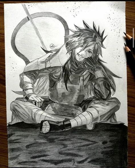 Naruto Sketch Drawing, Naruto Sketch, Best Anime Drawings, Anime Drawing Books, Anime Canvas Art, Dragon Ball Wallpapers, Anime Canvas, Cool Sketches, Madara Uchiha