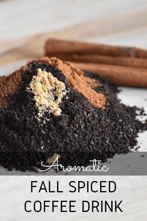 Spiced Coffee Drink With Maple Cream - My Happy Simple Living Spices In Coffee Grounds, Pumpkin Spice Coffee Aesthetic, How To Spice Up Your Coffee, Spices To Add To Coffee Grounds, Coffee Blend Recipes, Coffee With Spices, Spices For Coffee, Coffee Ground Recipes, Diy Flavored Coffee Grounds