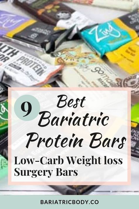 Are you searching for the best low-carb protein bars after bariatric weight loss surgery? After surgery you will need to have some bars on hand especially for when you are in a hurry or you may miss a meal. I listed my favorite low carb protein bars and meal replacements for anyone who had bariatric surgery. I searched high and low and taste tested lots of bars. My go to bar is….#proteinbar #lowcarbbar #gastricsleeve #VSG #bariatric Bariatric Protein, Bariatric Recipes Sleeve, Low Carb Bars, Gastric Bypass Recipes, Low Carb Protein Bars, Meal Replacement Bars, Bariatric Sleeve, Best Protein Bars, Meal Replacements