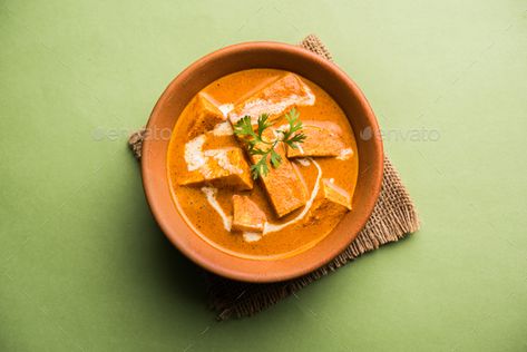 Paneer Butter Masala by stockimagefactory. Paneer Butter Masala also known as Panir makhani / makhanwala made using Cottage cheese. Indian Food #Sponsored #stockimagefactory, #Panir, #Masala, #Paneer Panir Masala, Masala Paneer, Paneer Butter Masala, Butter Masala, Cottage Cheese, Indian Food, Paneer, Thai Red Curry, Gravy