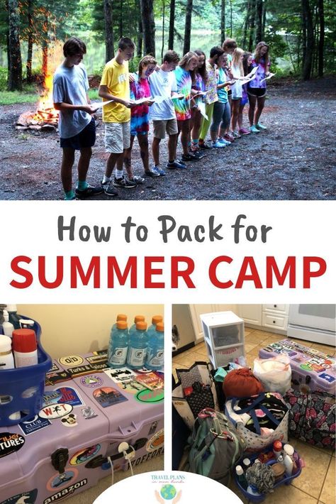 Packing Tips For Camp, Overnight Camp Hacks, Things To Take To Summer Camp, 4h Camp Packing List, Packing For Summer Camp Hacks, Summer Camp Accessories, What To Take To Church Camp, Summer Camp Organization Ideas, Packing For Overnight Camp