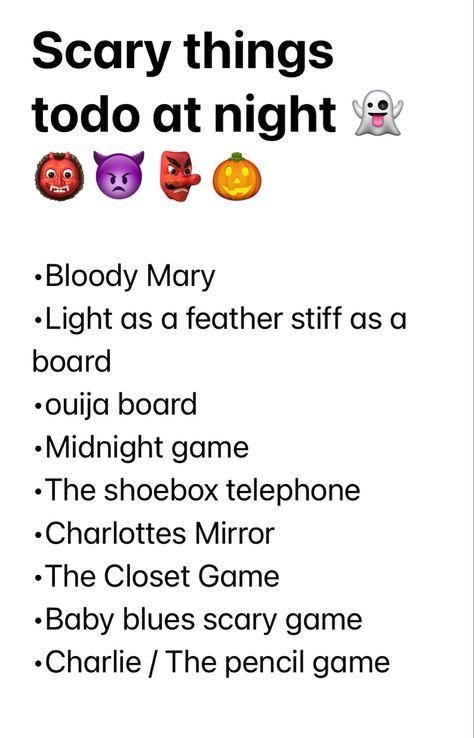 Scary Thing To Do At A Sleepover, Scary Stuff To Do With Friends, Creepy Sleepover Ideas, Horror Sleepover Games, Spooky Sleepover Games, Scary Stuff To Do At A Sleepover, Fun Scary Games To Play With Friends, Creepy Sleepover Games, Scary Games To Play At Night