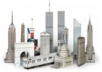 Papercraft - Build Your Own New York City | Papercraft4u | Free Papercrafts, Paper Toys, Paper Models, Gratis Outdoor Wedding Games, New York Buildings, Paper Architecture, Paper City, Charles Rennie Mackintosh, Paper Store, Paper Toy, Putz Houses, Paper News