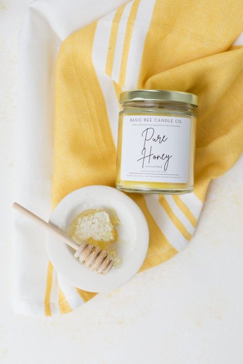 Coconut Oil Candle, Healthy Candles, Bee Candles, Honey Candle, Paraffin Wax Candles, Candle Burning, Coconut Candle, Pure Honey, Beeswax Candle