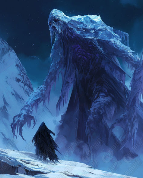 (Icewind Dale: Rime of the Frostmaiden) Ice Wind Dale, Creature Reference, Icewind Dale, Fantasy Monster, Fantasy Rpg, Dark Fantasy, Character Inspiration, Character Art, Harry Potter