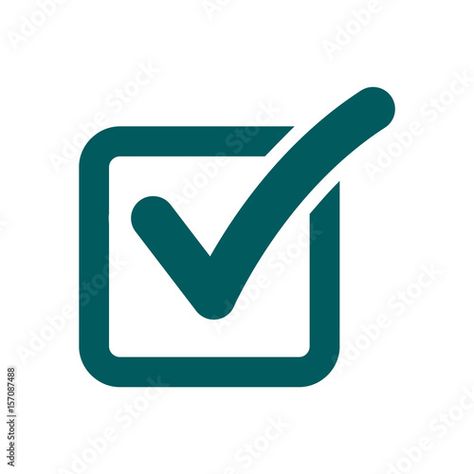 Stock Image: Check list button icon. Check mark in box sign. Check Box Icon, Icon Check, Check Mark, Box Signs, Adobe Stock, Stock Vector, Birthday Cards, Stock Images, Clip Art