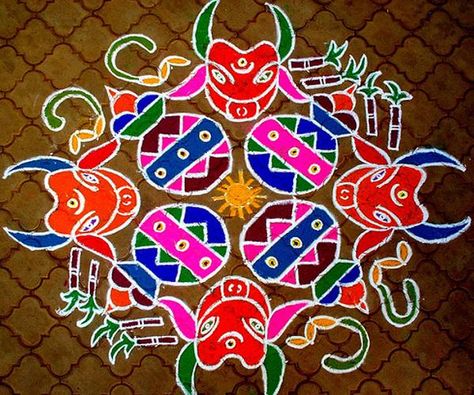 Rangoli Designs With Dots!! Rangoli Designs For Competition, Pongal Kolam, Indian Rangoli Designs, Sankranthi Muggulu, Diwali Design, Latest Rangoli, Rangoli Designs Latest, Muggulu Design, Rangoli Ideas