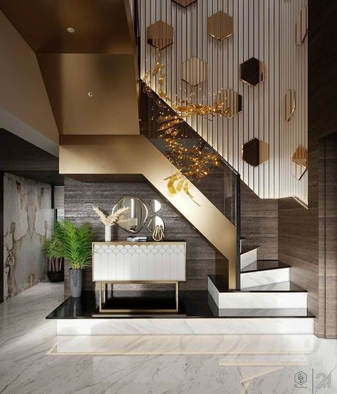 staircase design modern stair walls Stairs Wall Design Modern, Staircase Wall Design Modern, Stair Case Wall Design, Stairs Wall Design, Staircase Wall Design, Stair Walls, Minecraft Decoration, Staircase Interior Design, Luxury Staircase