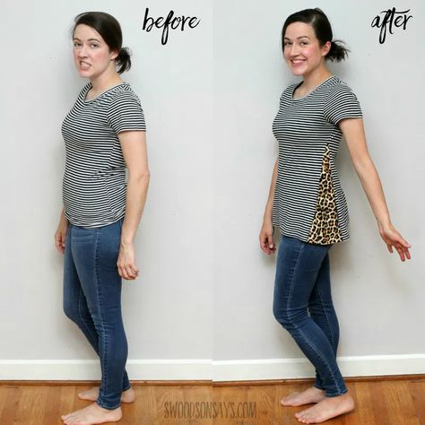 tshirt upcycle before and after Before And After Gray Hair, Upcycle Clothes Refashioning, Refashion Clothes Tutorial, Tshirt Upcycle, Shirt Makeover, Hair Highlights And Lowlights, Gray Hair Growing Out, Upcycle Tshirt, Gray Hair Cuts