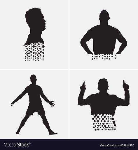 Ronaldo Silhouette, Vector Silhouette, Ideas Creativas, Black Edition, Cristiano Ronaldo, Being Used, Ronaldo, Human Silhouette, Adobe Illustrator