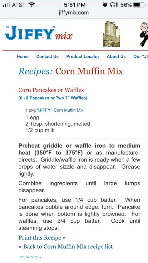 Jiffy Pancakes, Jiffy Cornbread Waffles, Cornbread Waffles Recipe, Cornbread Waffles, Corn Pancakes, Jiffy Mix, Jiffy Cornbread Mix, Jiffy Corn Muffin Mix, Jiffy Cornbread