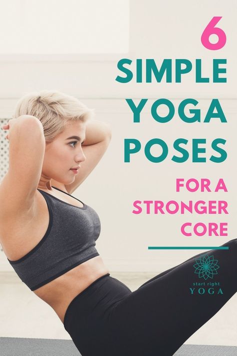 Work your core and get stronger abs with these six beginners yoga poses. Plus get our quick 10 minute abs and core yoga plan. Yoga Bridge Pose, Workout For Core, Core Strengthening Yoga, Core Yoga Poses, Yoga Core Workout, Core Yoga, Yoga Abs, Yoga Core, Best Core Workouts