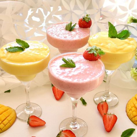 Noreen Tousif on Instagram: “Nothing like a chilled glass of Mango & Strawberry Lassi in Iftar on a hot summery day. I have mixed frozen mangoes and strawberries with…” Strawberry Lassi, Iftar, Mango, Frozen, Ethnic Recipes