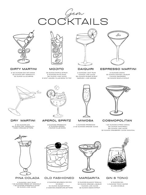 Cocktail list, a bunch of gems Elegant Cocktails, Cocktail Recipe Cards, Book Vase, Olive Brine, Cocktail Recipe Book, Batch Cocktails, Fav Products, Classic Cocktail Recipes, Dry Martini