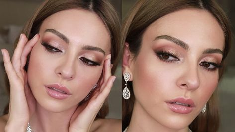 Lindo tutorial de maquillaje de la hermosísima Youtuber Anna Sarelly para una boda o evento elegante en tonos rosados y cáfe. Hollywood Waves, Eyes Makeup, Daily Style, Girls Makeup, Wedding Looks, Makeup Inspo, Makeup Inspiration, Daily Fashion, Wedding Makeup