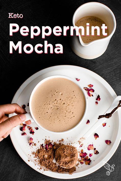 Keto Peppermint Mocha, Bulletproof Recipes, Peppermint Mocha Recipe, White Chocolate Cranberry Cookies, Mocha Recipe, Keto Holiday, Keto Drinks, Cranberry Cookies, Wake Up In The Morning