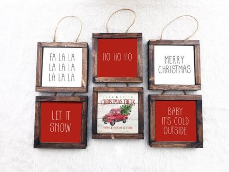 Wood Sign Christmas, Christmas Diy Wood, Farmhouse Ornaments, Farmhouse Wood Sign, Christmas Jingles, Christmas Signs Wood, Navidad Diy, Holiday Signs, Craft Show Ideas