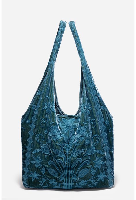 Buy VELVET SLOUCHY TOTE at Johnny Was. Johnny Was Bag, Slouchy Tote, Boho Tote, Silk Set, Boho Purses, Boho Chic Outfits, Women's Blouses, The Velvet, Chic Outfit