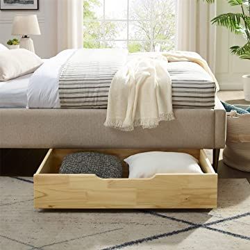 Small Bedroom Ideas For Couples, King Size Platform Bed, Bed Risers, King Size Sheets, King Platform Bed, Bed Storage Drawers, Rolling Storage, Couple Bedroom, Elegant Furniture