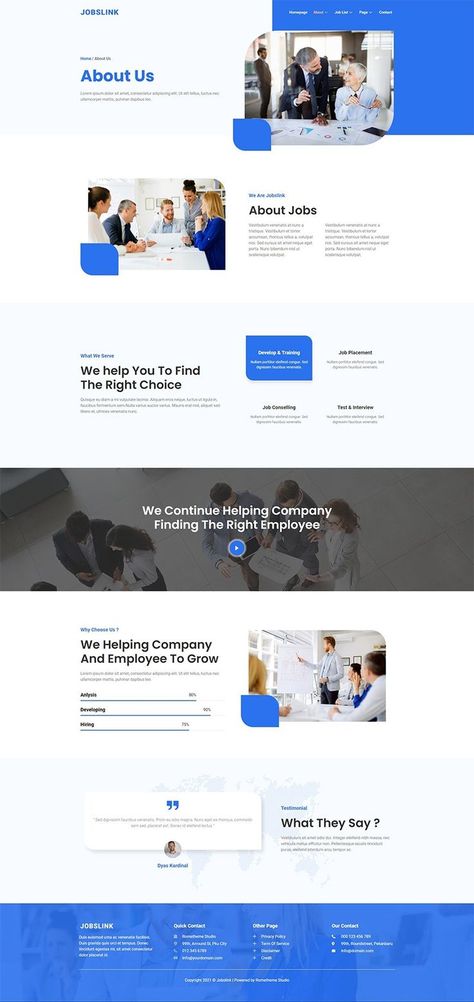 Jobslink â€?Human Resource & Recruitment Agency Elementor Template Kit Recruitment Website Design, Contact Us Page Design, Hr Recruitment, About Us Page Design, Marketing Dashboard, Fashion Web Design, Agency Website Design, Technology Theme, Wireframe Design