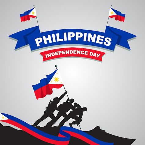 Philippine independence day | Premium Vector #Freepik #vector #design #philippines #template #victory Independence Day Philippines Poster, Happy Independence Day Philippines, Apolinario Mabini, Independence Day Philippines, Independence Day Poster, National Heroes, Social Media Poster, Creative Ads, Happy Independence Day